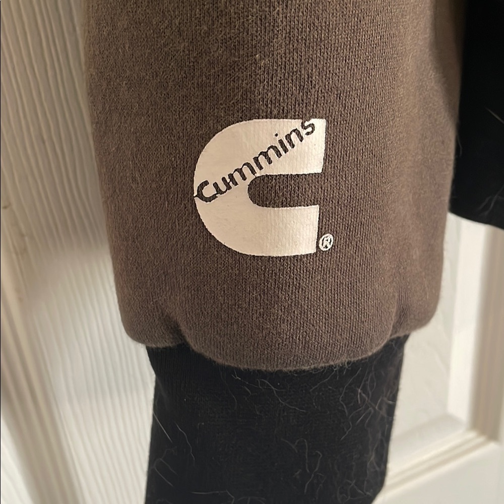 Cummins Black and Brown Hoodie with Red Accents - Picture 5 of 5